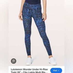 lululemon athletica Women's City Lights Blue Leggings